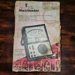 Vintage SEARS Portable 43-Range Multimeter Model # 82373 With Manual In Box - Picture 1 of 19