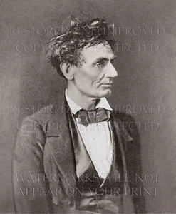 8x10 photo print: Abraham Lincoln age 48 IL, portrait by Alexander Hesler 1857 - Picture 1 of 1