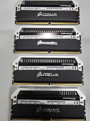 ✔✔ CORSAIR Dominator PLATINUM 64GB (4x16GB) 3200 MHz (CL16) *B-Die* DDR4 v4.31 - Image 1 of 3
