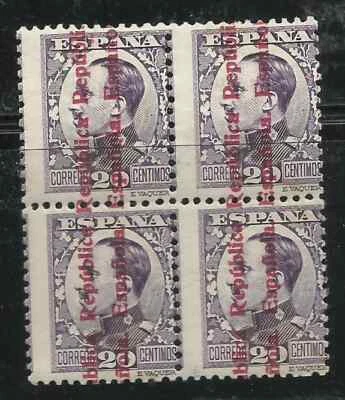 SPAIN, EDIFIL # 597 N, BLOCK OF 4, A 0000.000, MNH, VF - Image 1 of 2