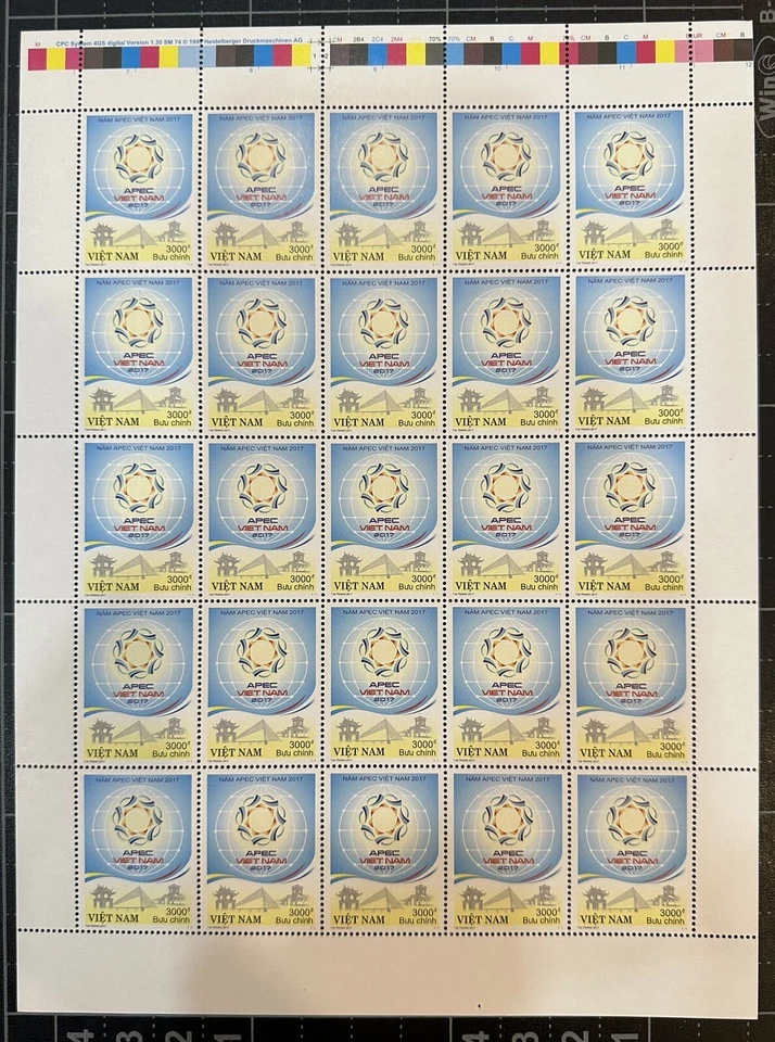 Sello de Vietnam 2017 APEC VN #1082 como nuevo MNH hoja completa economía sudeste asiático Foto 1 de 1