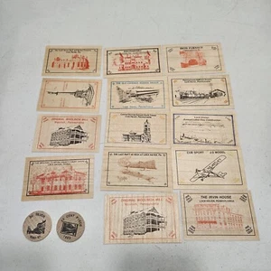 Lock Haven, PA Susquehanna Numismatic Association Lot of 16 Wood Nickel Flats - Picture 1 of 13