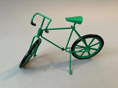 Casa de muñecas miniatura vintage metal verde bicicleta bicicleta adorno 1:12 Foto 1 de 4