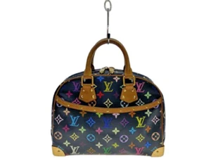 Louis Vuitton M92662 Monogram Multicolor Trouville Handbag Noir Black Purse - Picture 1 of 17