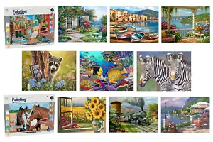 A3 Acrylic Paint By Number Painting Kits & Brush & Instructions New 2024 Designs - Picture 1 of 26