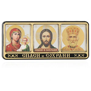 Ikone Autoplakette selbstklebende GM Von Smolensk Jesus Cristus - Nikolaus 11326 - Picture 1 of 2