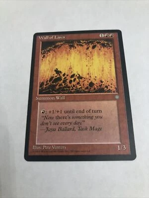 Magic The Gathering Wall Of Lava Summon Wall Ice Age Vintage - Image 1 of 4