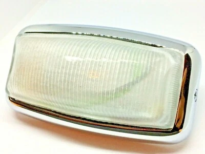 STC251 Glass Interior Roof Light Lamp Chrome Bezel Land Rover Defender & Series - Image 1 of 4