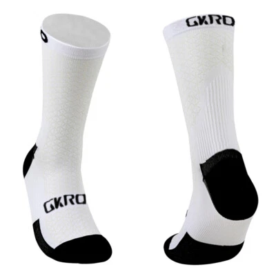 Professional Sport Socks Cycling Running Men Women Breathable Sock Knee Length L - Image 1 of 4