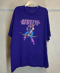 Marvel Men’s Purple Retro Archer Hawkeye Short Sleeve Graphic T-Shirt|Size:2XL - Picture 1 of 17