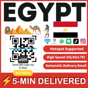 [eSIM] Egypt eSIM Data Travel trip e sim card Egipto eSIM Data Roaming ESIM 🛜A+ - Zdjęcie 1 z 8