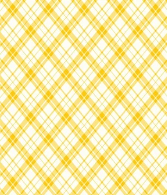 Tela de edredón de algodón a cuadros amarilla Benartex Sunshine Days por yarda Foto 1 de 3