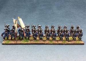 15 mm Guerra de los Siete Años WGS pintado francés Volontaires du Hainaut Fa58 - Imagen 1 de 12