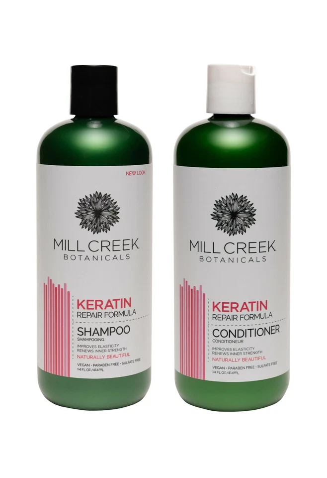 Mill Creek Botanicals Keratin Shampoo and Conditioner Bundle (14 oz each) - Image 1 of 1