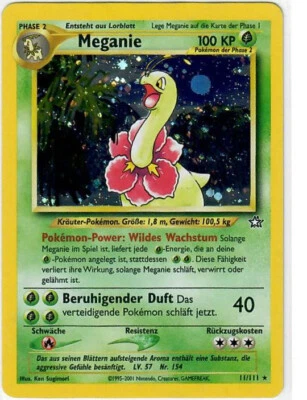 Pokémon TCG Meganie - Neo Genesis 2000 #10/111 Holo Deutsch EX - NM - Bild 1 von 2