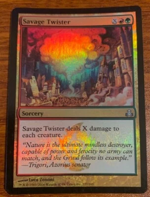 2006 Magic The Gathering Guildpact Foil #127/165 Savage Twister Used - Image 1 of 2