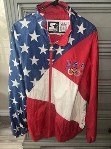 Vintage Starter Jacket - USA Olympic Team - 1992 Barcelona Olympics - Picture 1 of 4