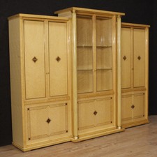 Libreria italiana credenza vetrina mobile in legno stile antico salotto 900