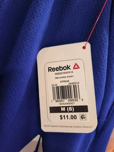 New with tags Boys Blue Reebok Training Entrainment Shorts size M (8) - Picture 1 of 3