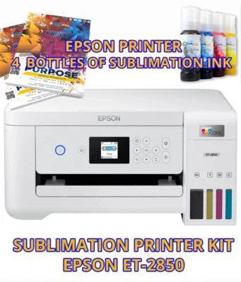 Epson et2988 Printer Sublimation Ink, White, Sublimation Printer Bundle - Image 1 of 4