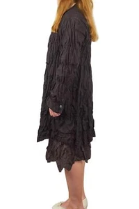 Issey Miyake Permanente shirred coat with waist tie - Picture 1 of 13