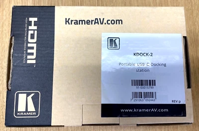 Kramer KDOCK-2 Portable USB-C Docking Station (91-00015799) - Image 1 of 2