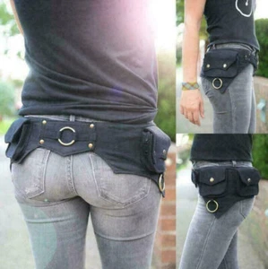 Damen Große Hüfttasche Bauchtasche Gürteltasche Nylon Umhängetasche Sporttasche^ - Bild 1 von 8