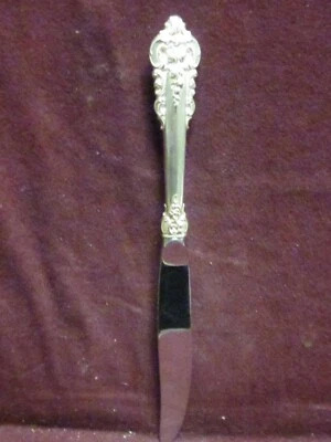 CUCHILLO DE CENA BARROCO Sterling Wallace Grande 9" sin monograma Foto 1 de 3