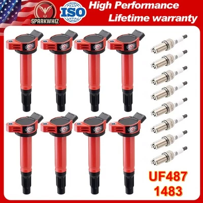 8PCS Ignition Coil + 8PCS Spark Plug For 2007-2019 Toyota Tundra Lexus LS460 V8 - Изображение 1 из 4