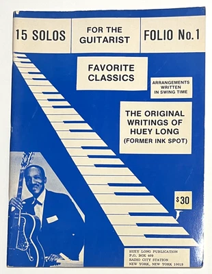 HUEY LONG 复古 Jazz 15 Solos 吉他手对开式 1 号 {1973} 39 页 — 第 1/4 张图片