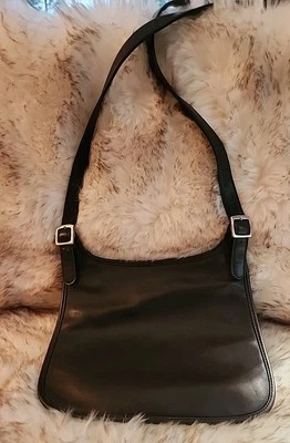Vintage Giani Bernini Black Soft Leather Satchel Crossbody Purse Bag - Image 1 of 4