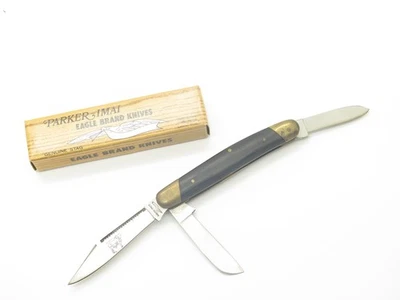 Vintage 1976-78 Parker Frost Imai Seki Japan Wood 4" Brahma Folding Pocket Knife - Image 1 of 4