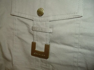 Minifalda Michael Kors Talla 6 Tostado Caqui Bolsillo con Solapa Latón Botón Carga Gorpcore - Imagen 1 de 7