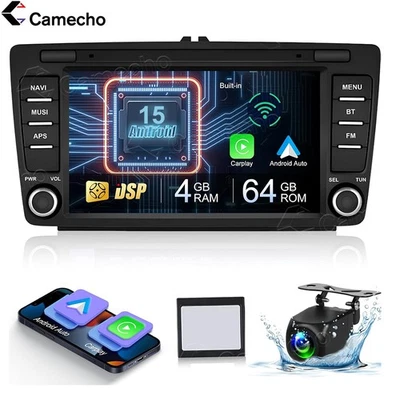 Für SKoda Octavia II MK2 2004-2013 Carplay Android 15 Autoradio GPS 4+64G Kamera - Bild 1 von 4