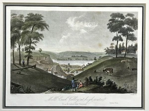 Orig. 1838 Druck, Mill Creek Valley, Mt Auburn in der Nähe von Cincinnati, Oh, Passepartout-Frame Rdy - Bild 1 von 6