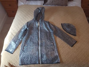 RIVER ISLAND GIRLS AGE 11-12 RAIN COAT AND RAIN HAT NWOT BLACK - Picture 1 of 10