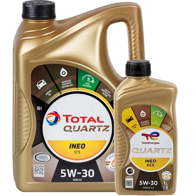1x5+1x1 L total quartz Ineo ECS 5W30 Huile Convient pour PSA B71 2290 Acea C2 - Photo 1/4
