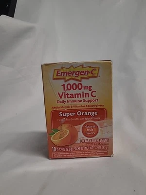  (10 Packets Total) Emergen-C 1,000 mg Vitamin C ORANGE Drink Mix Ex:02/26 - Image 1 of 4