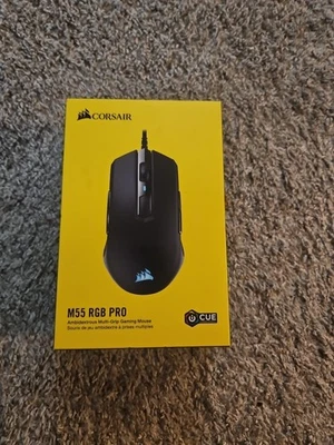 Corsair M55 RGB Pro Ambidextrous Multi-Grip Gaming Mouse / BRAND NEW - Image 1 of 4