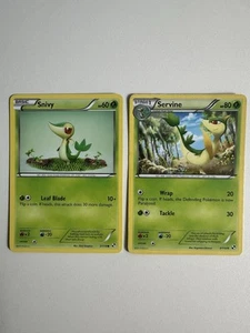 Pokémon Set Servine 3/114 & Snivy 2/114 2011 Black & White - Picture 1 of 6