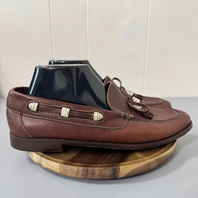 Cole Haan Genuine Handsewn Brown Leather Tassel Loafers Women's Size 9.5M - Image 1 of 4
