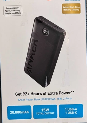 Anker 20,000 mAh 15W 2-Port Portable Charger Battery Power Bank - Image 1 of 2