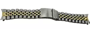 Seiko Armband Vintage Jubilee Zweifarbig mm20 Gebogen Z1702I Flip-Lock L.15,5cm - Bild 1 von 5