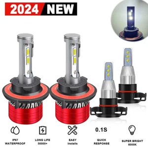 For GMC Yukon Denali 2007-2013 4x LED Headlight High Low Beam + Fog Light Bulbs - Picture 1 of 18
