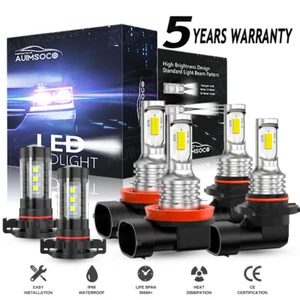 Faro LED bombillas altas/bajas antiniebla para Chevy Silverado 1500 2500 2007-2015 - Imagen 1 de 15