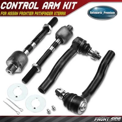 4x Inner & Outer Tie Rod Ends for Nissan Frontier 2005-2019 Pathfinder 2005-2012 - Image 1 of 4