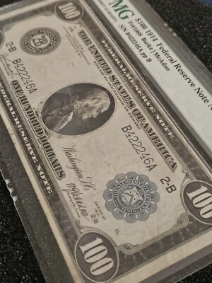 1914 100 federal reserve note pmg - Image 1 of 3