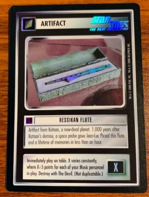 2000 Decipher Star Trek Reflections Ressikan Flute Used Free Shipping - Image 1 of 2