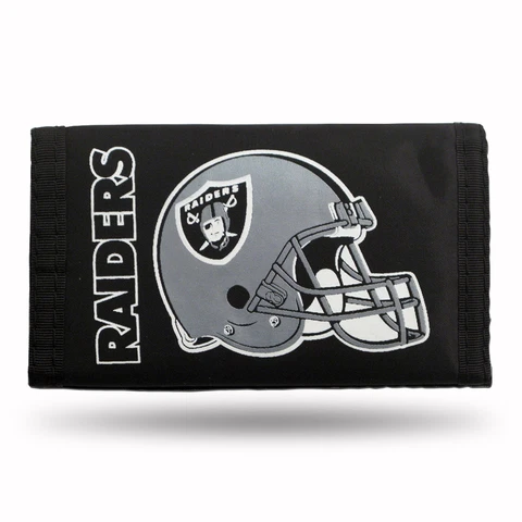 Oakland Raiders  Nylon Trifold Wallet Cover
