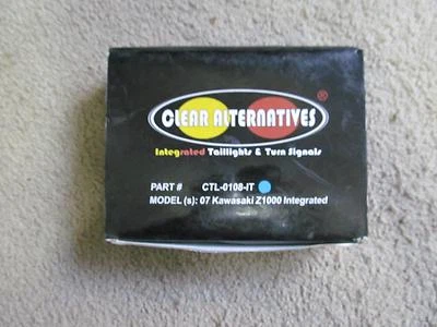 Lanterna traseira azul Kawasaki Z1000 2007 marca alternativa transparente - Imagem 1 de 2